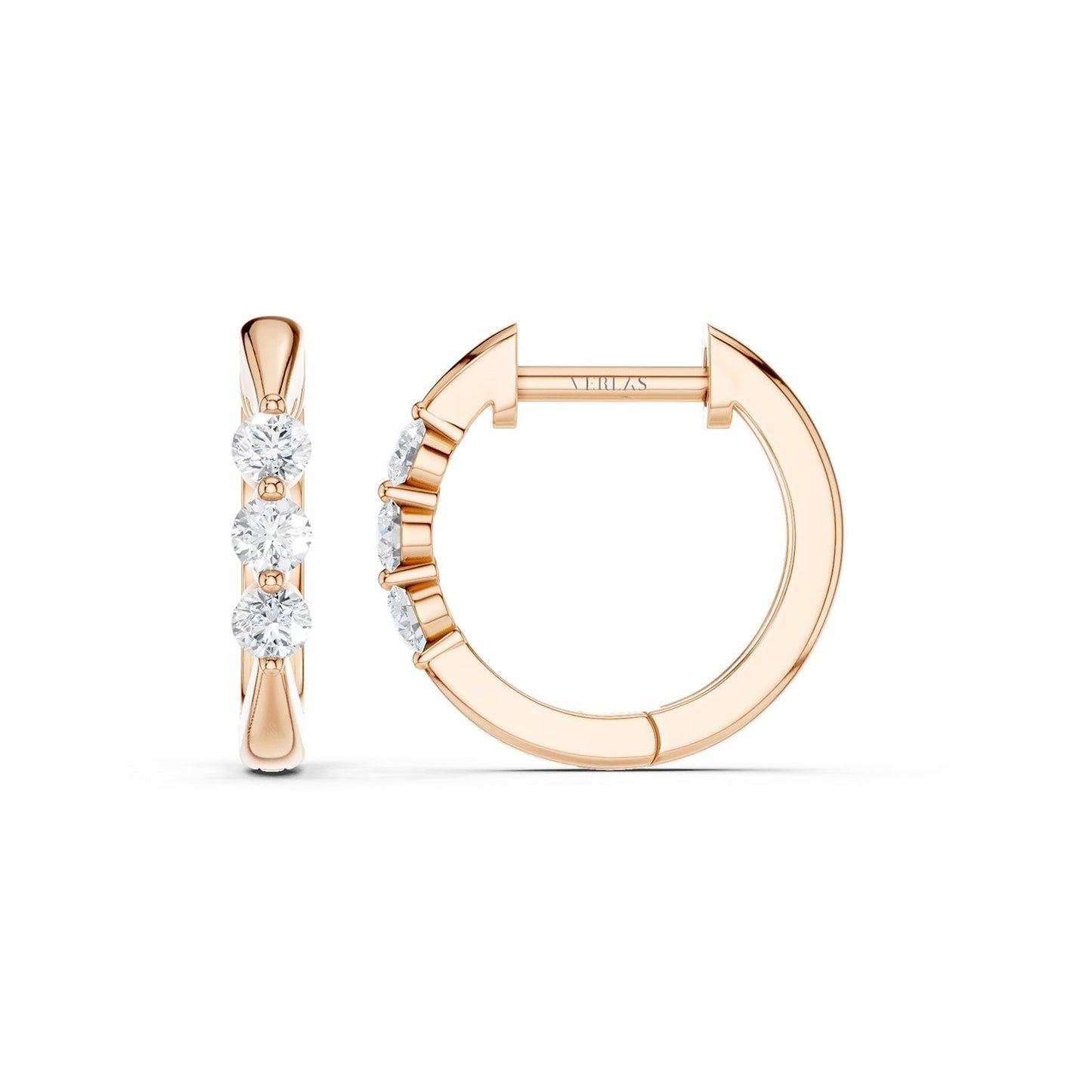Everyday Tri-stone Hoops