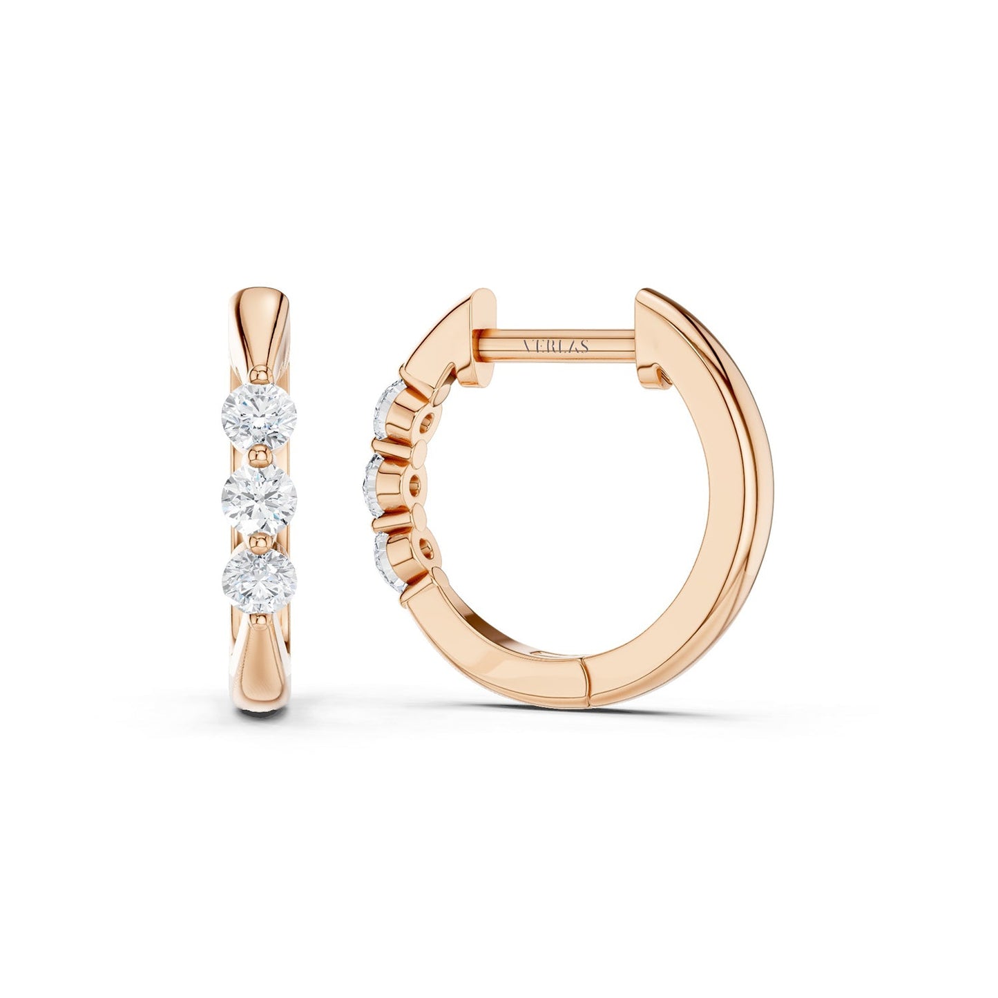 Everyday Tri-stone Hoops