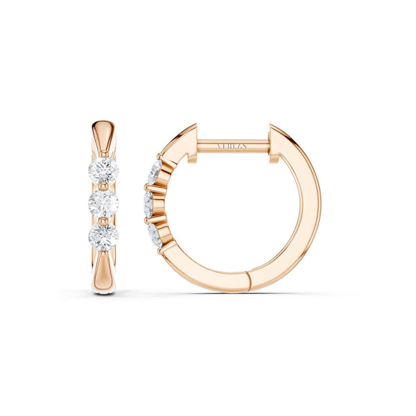 Everyday Tri-stone Hoops