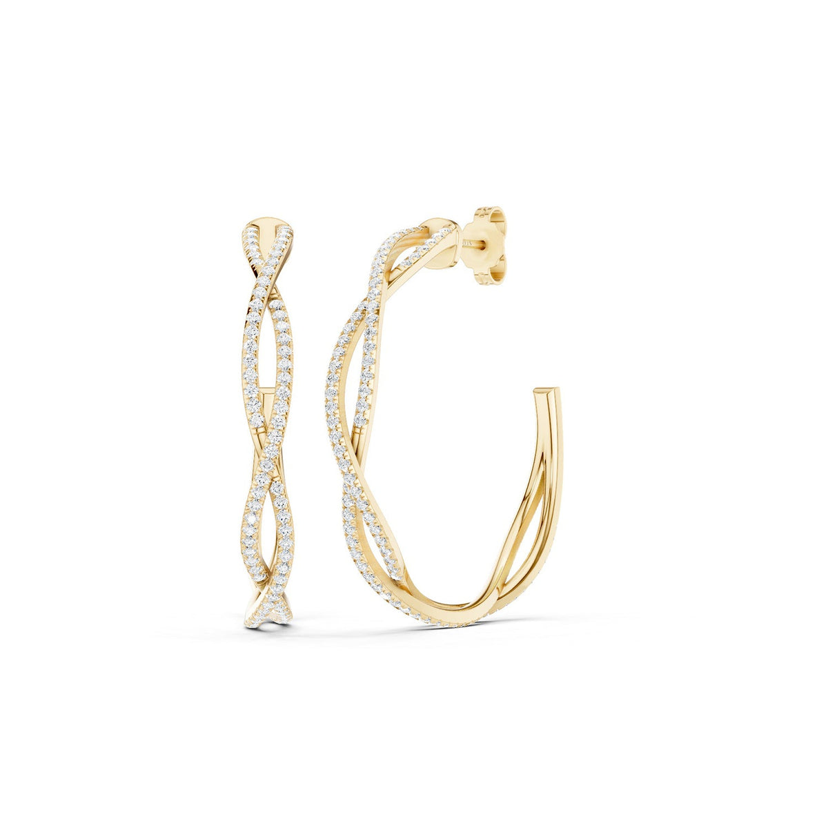 Chic Entwined Hoops