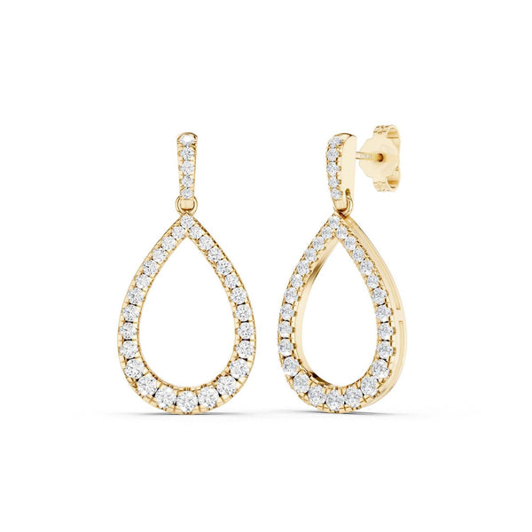 Pear Silhouette Danglers