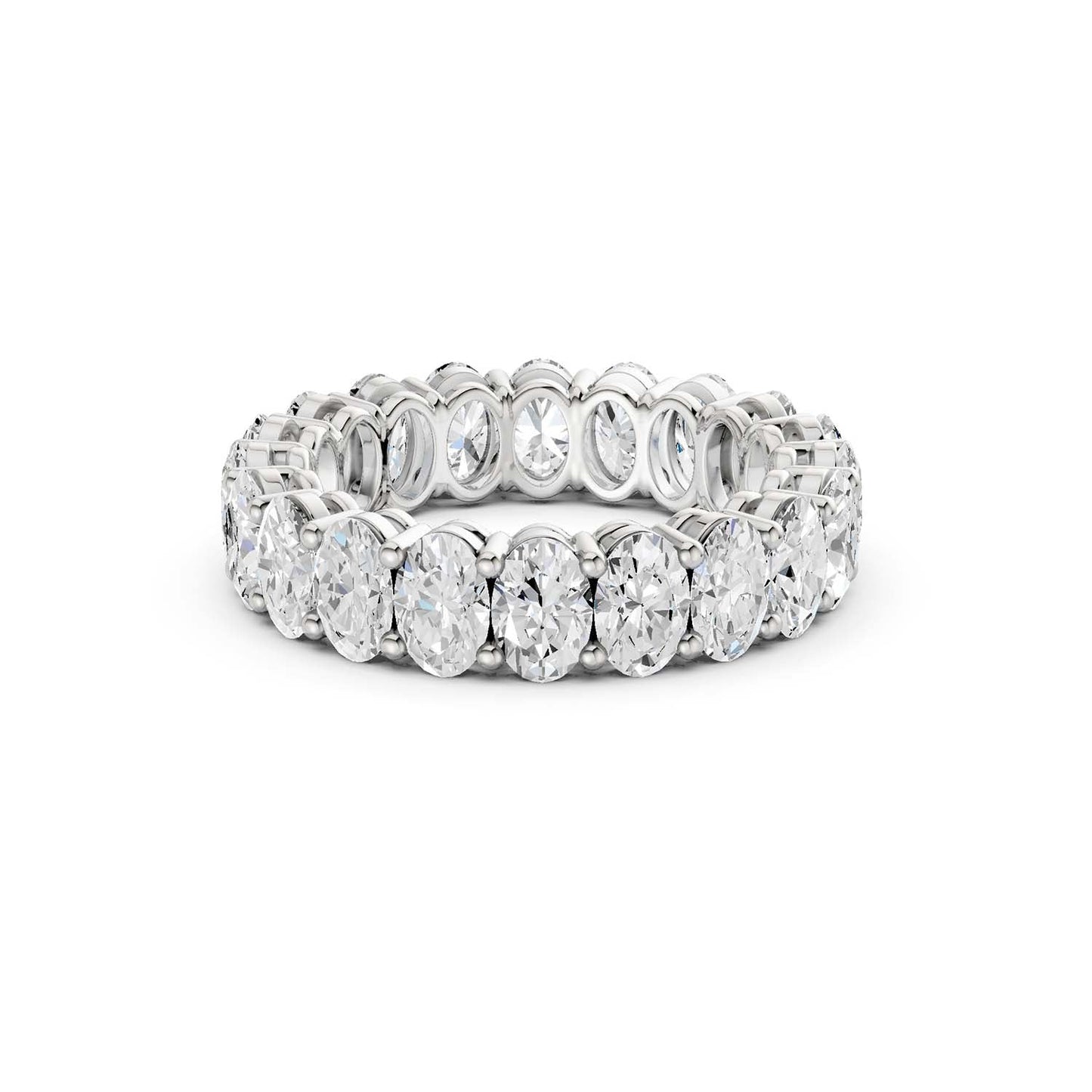 Ellipse-Cut Eternity Band