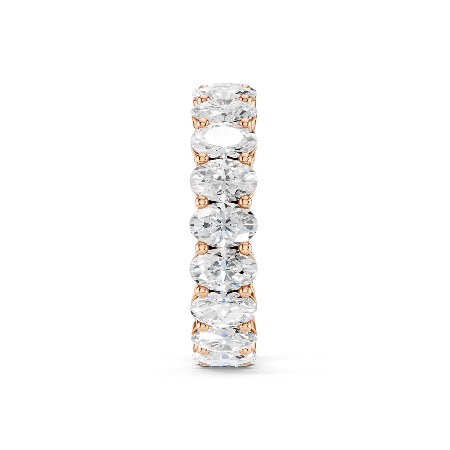 Ellipse-Cut Eternity Band