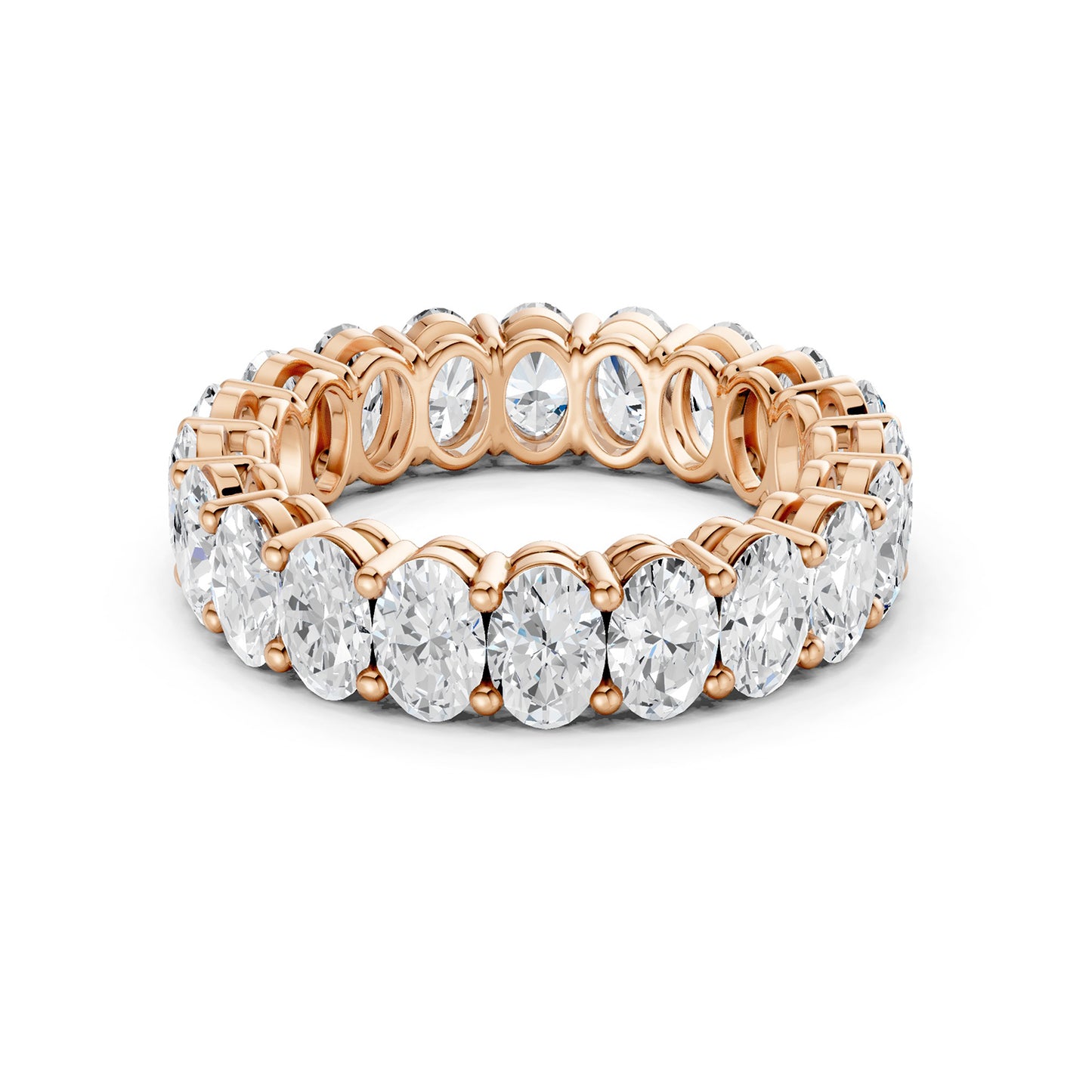 Ellipse-Cut Eternity Band