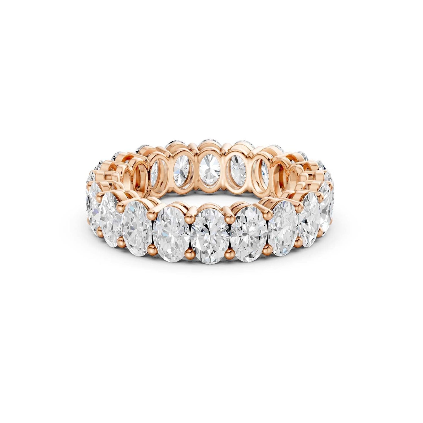 Ellipse-Cut Eternity Band