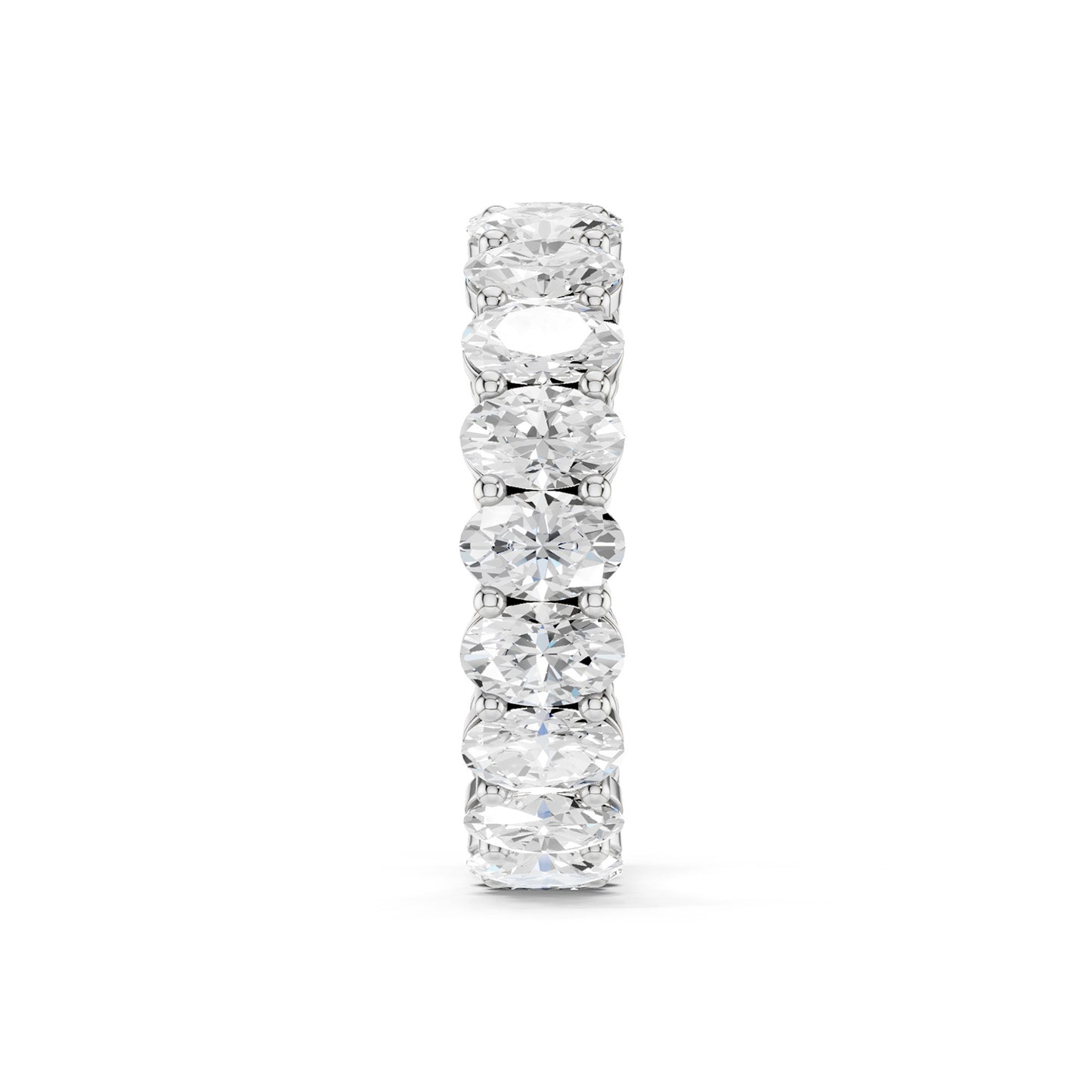 Ellipse-Cut Eternity Band