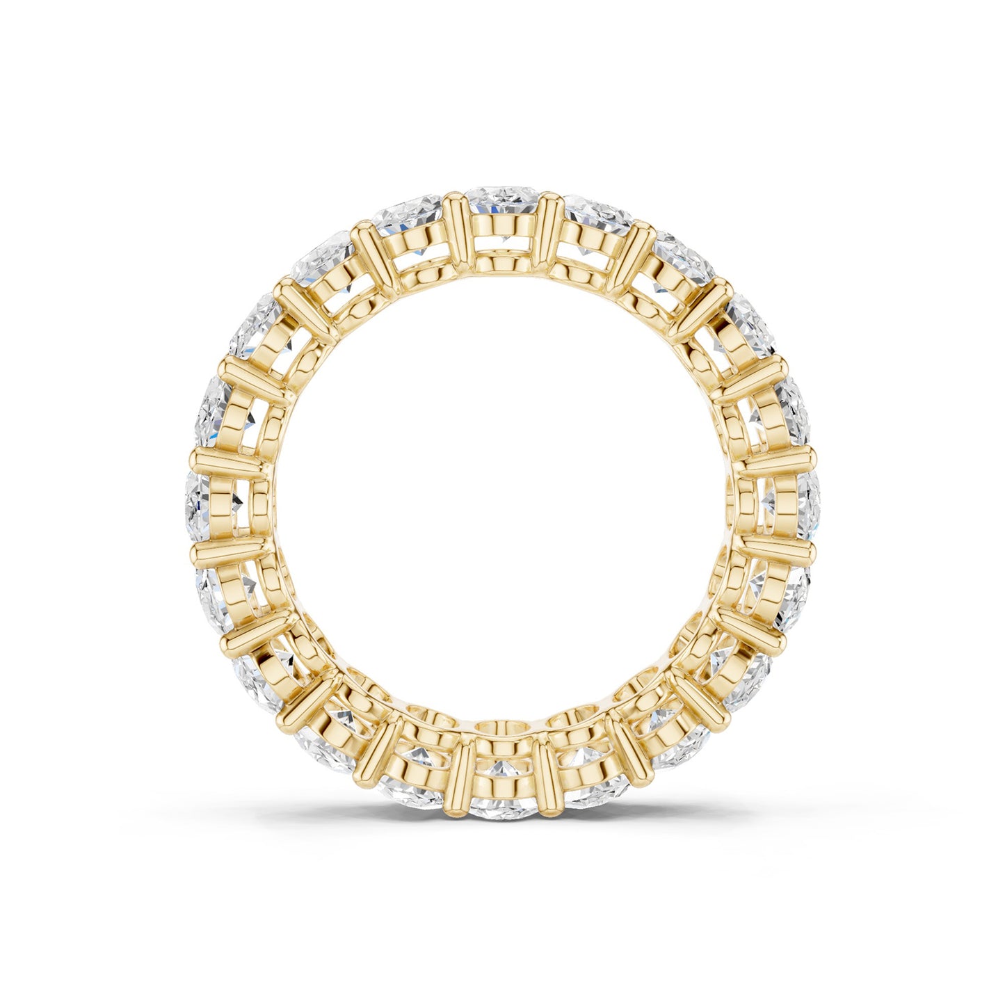Ellipse-Cut Eternity Band