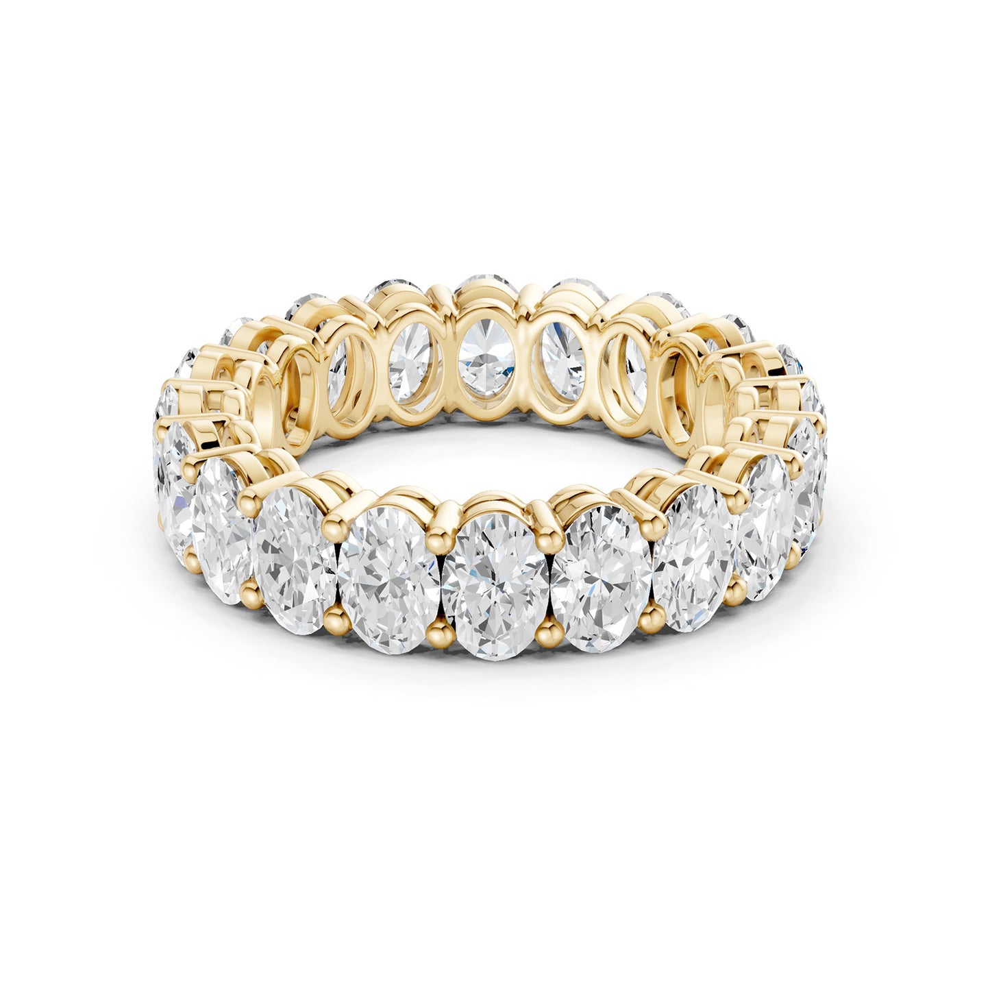 Ellipse-Cut Eternity Band