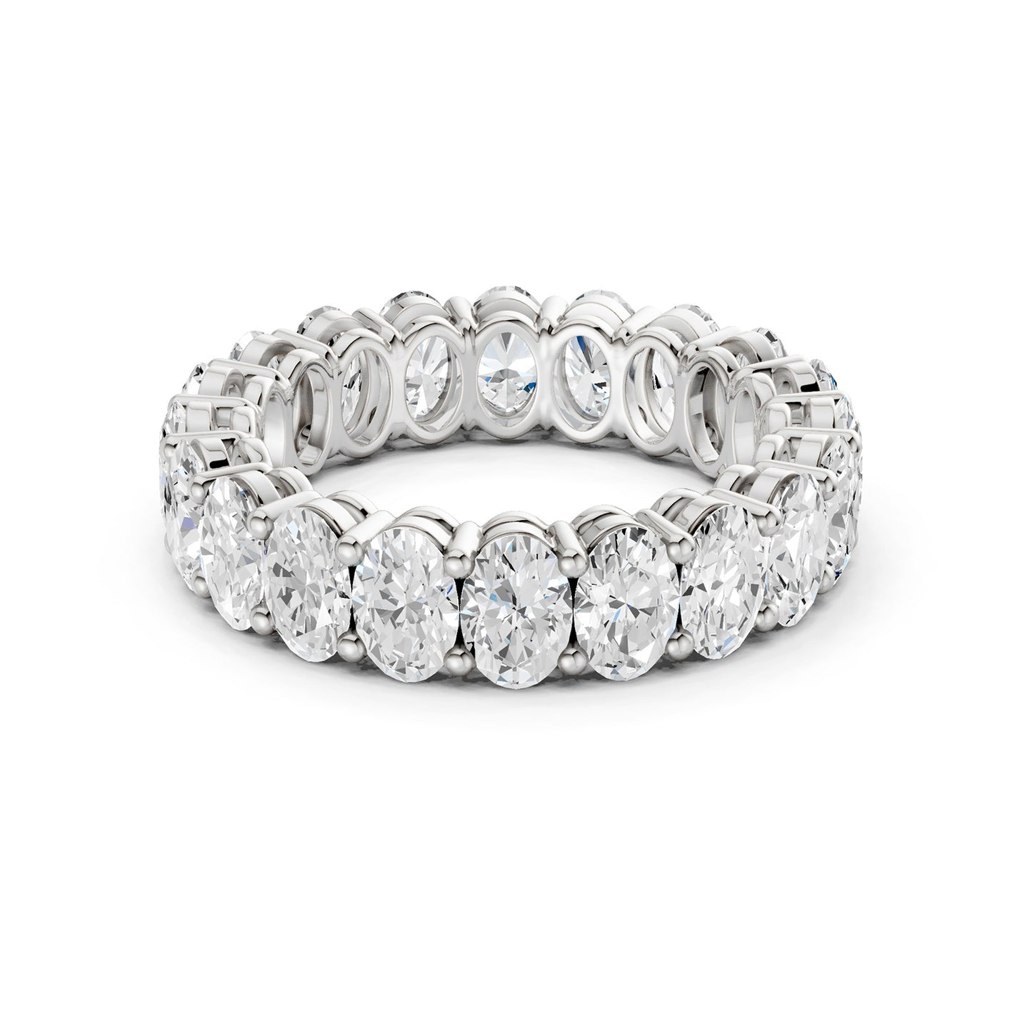 Ellipse-Cut Eternity Band