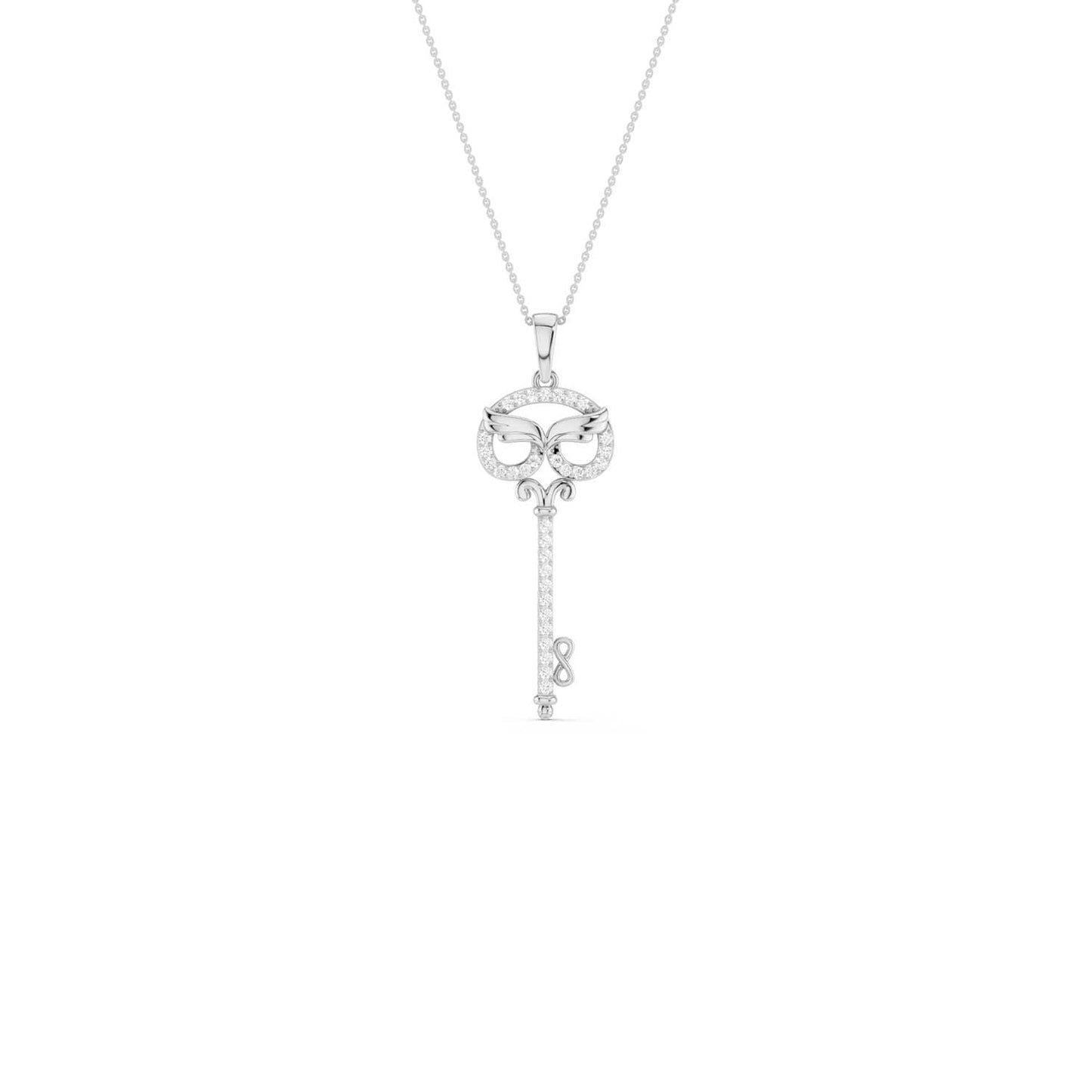 Angel Wings Key Pendant