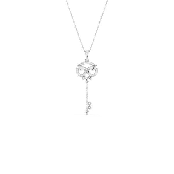 Angel Wings Key Pendant