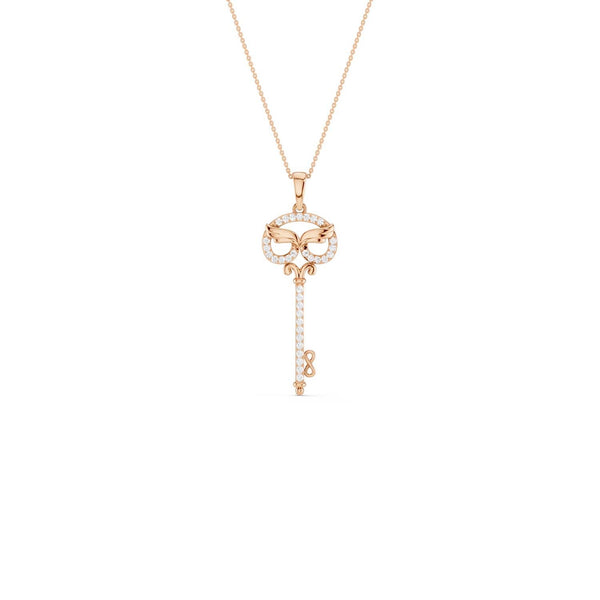 Angel Wings Key Pendant