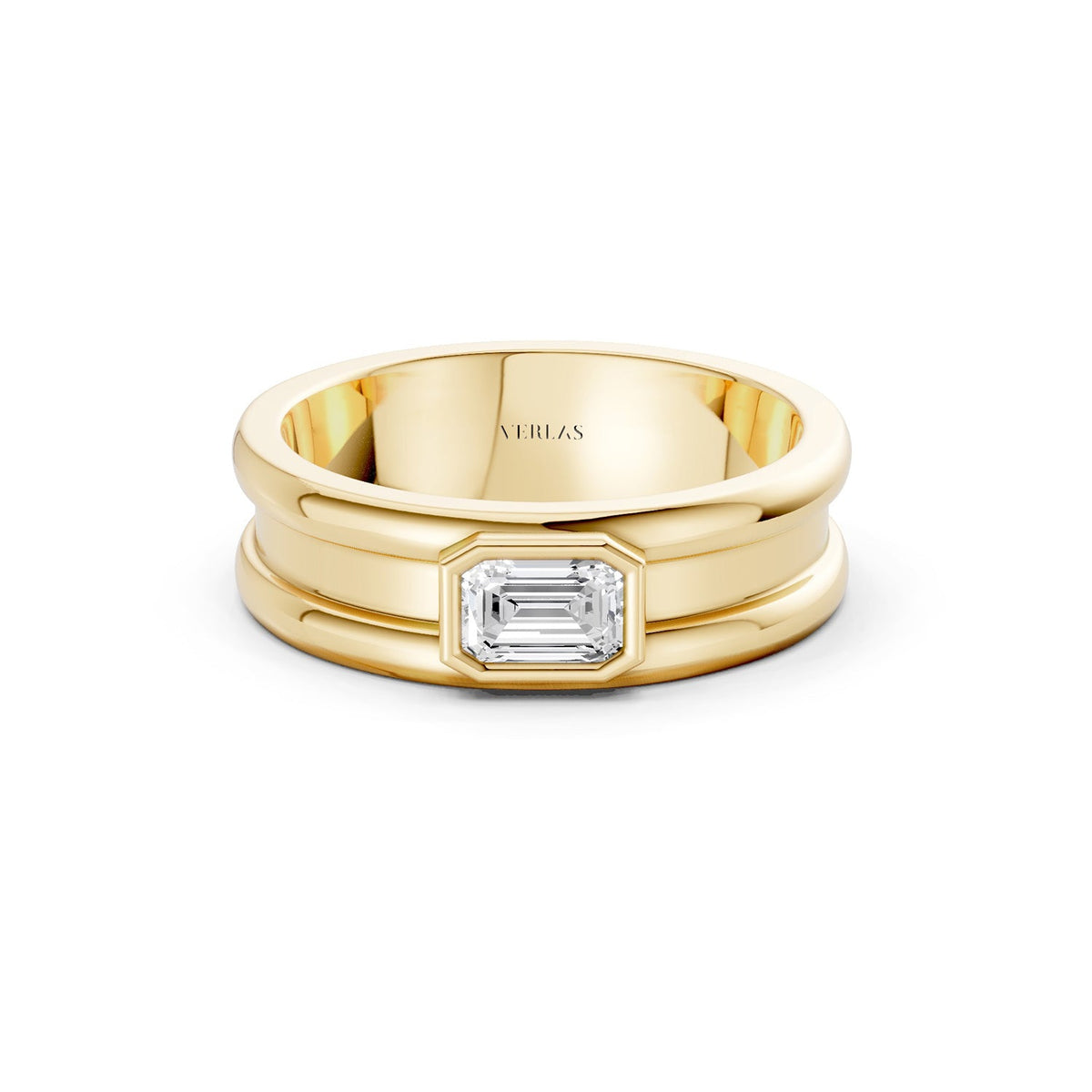 Emerald-Cut Encompassing Band