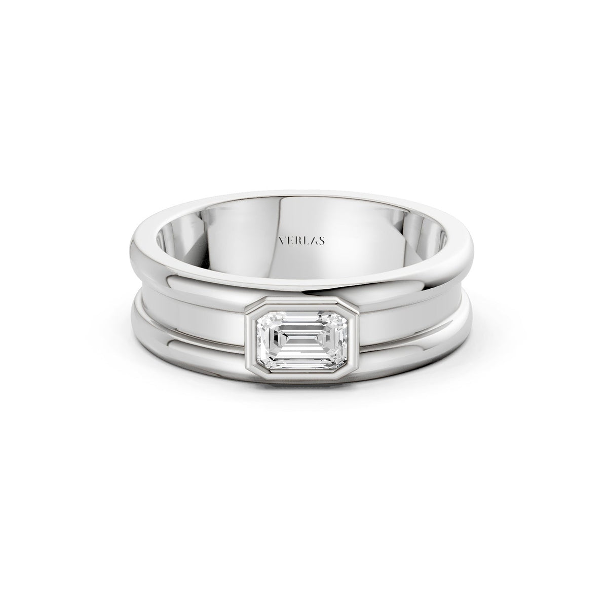 Emerald-Cut Encompassing Band