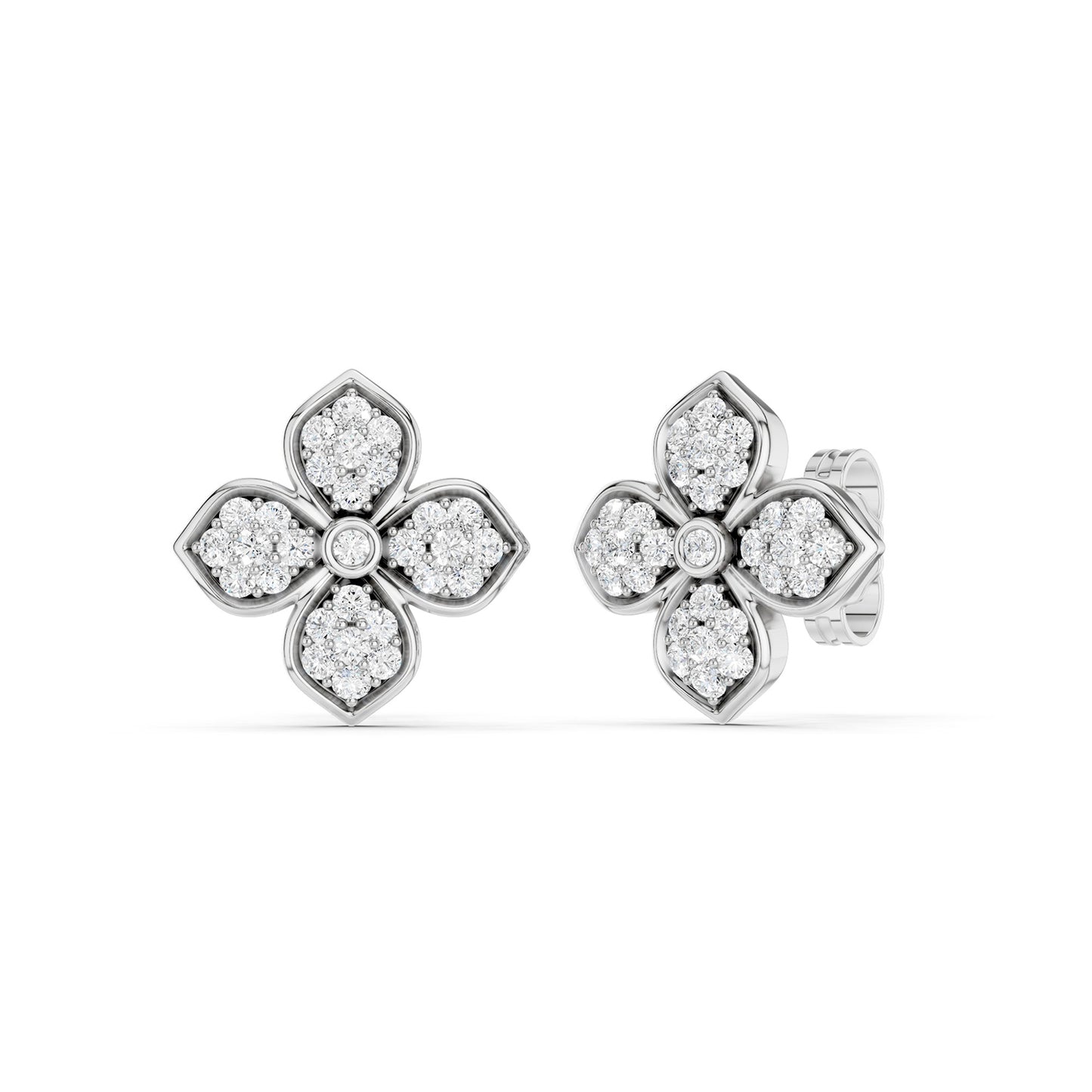 La Fleur Radiant Diamond Studs
