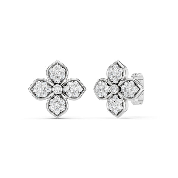 La Fleur Radiant Diamond Studs