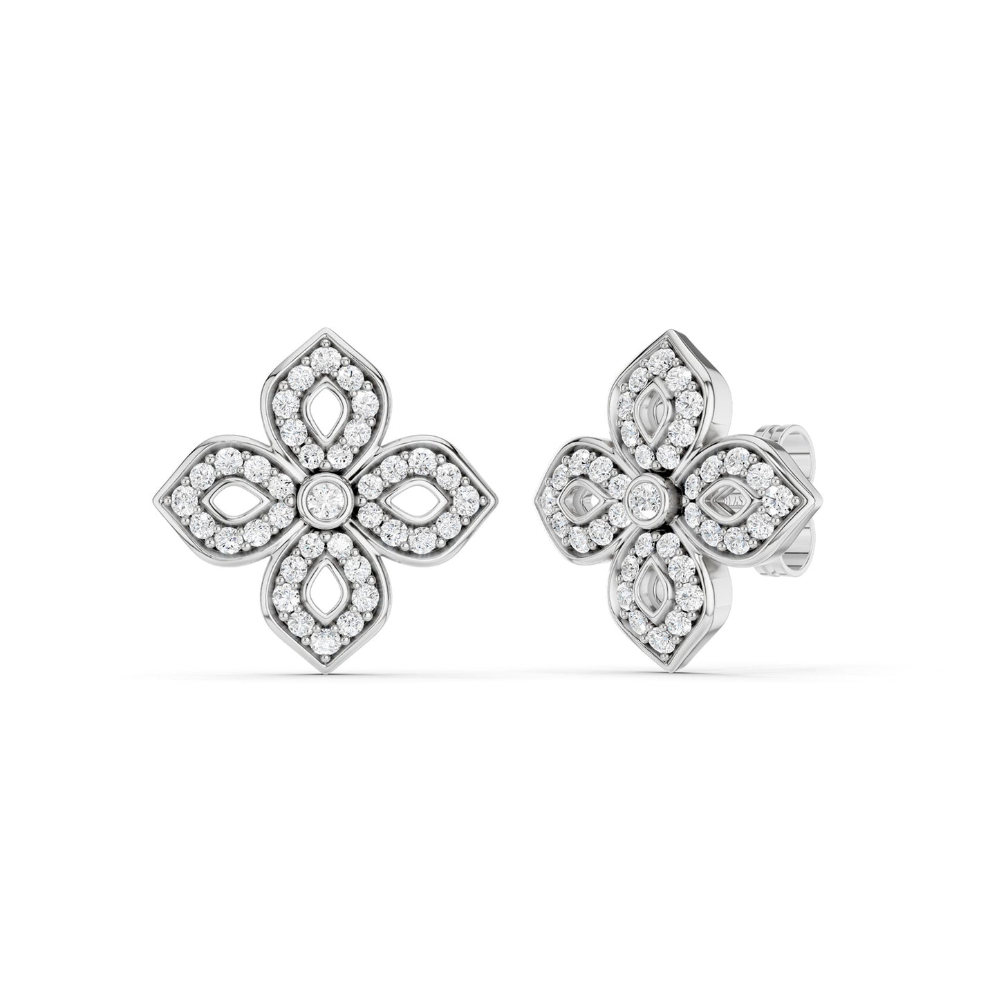 La Fleur Silhouette Diamond Studs