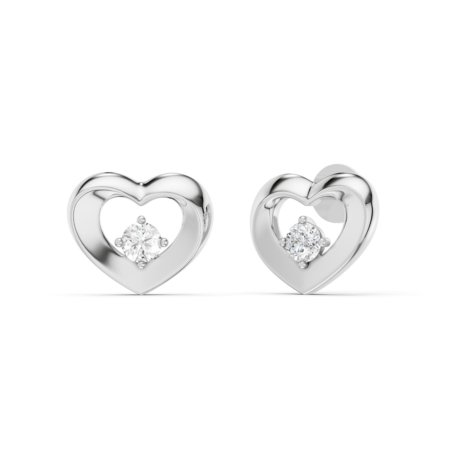 Petite Open Heart Studs
