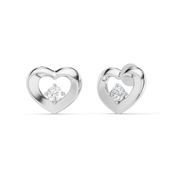 Petite Open Heart Studs