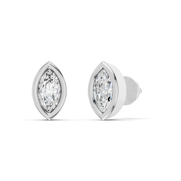 Marquise Bezel-Set Studs