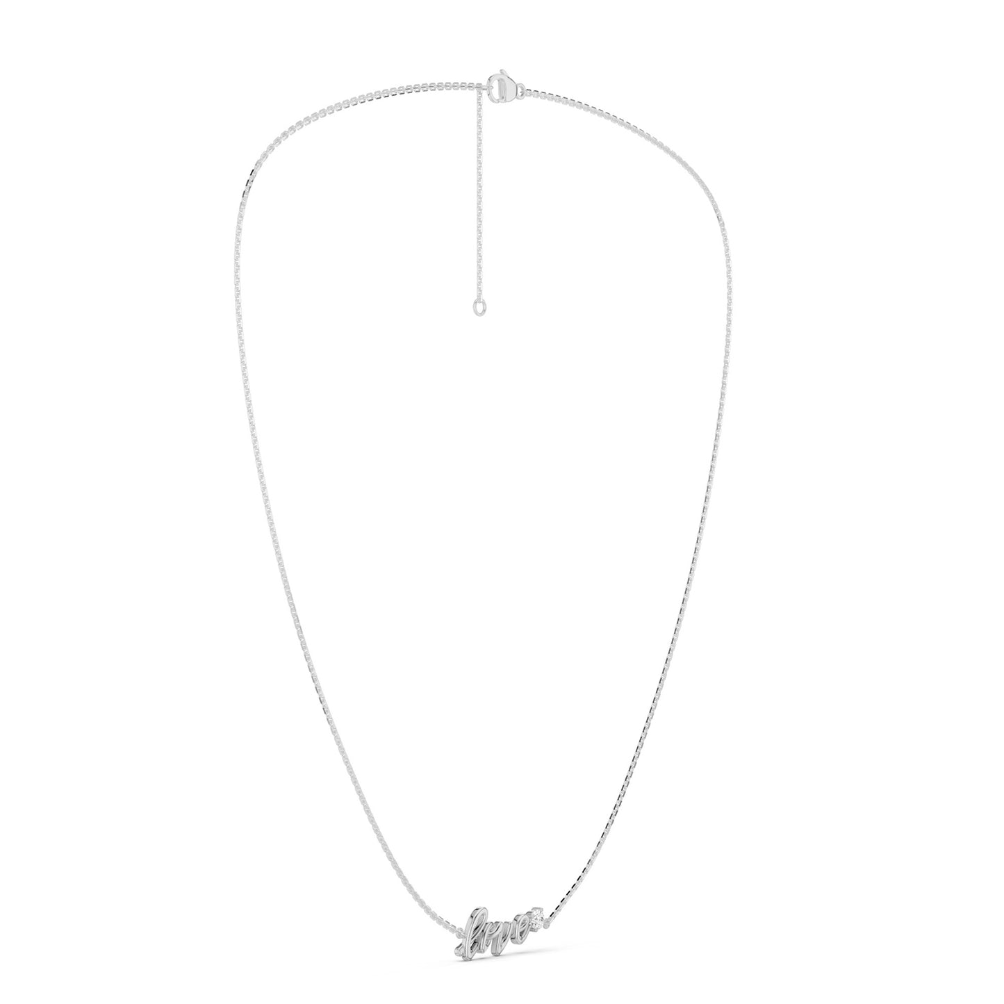 Love Script Pendant Necklace
