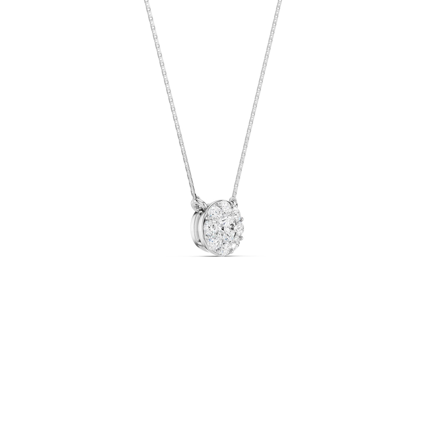 Brilliant Cluster Pendant Necklace