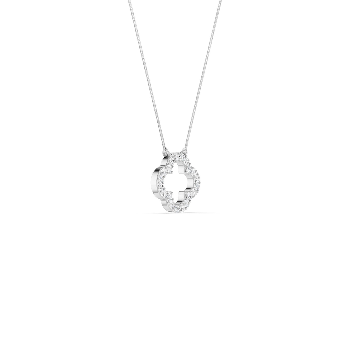 Clover Silhouette Pendant Necklace