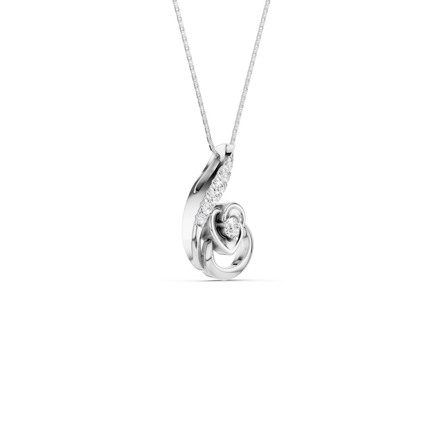 Dual-Tone Nestled Heart Pendant