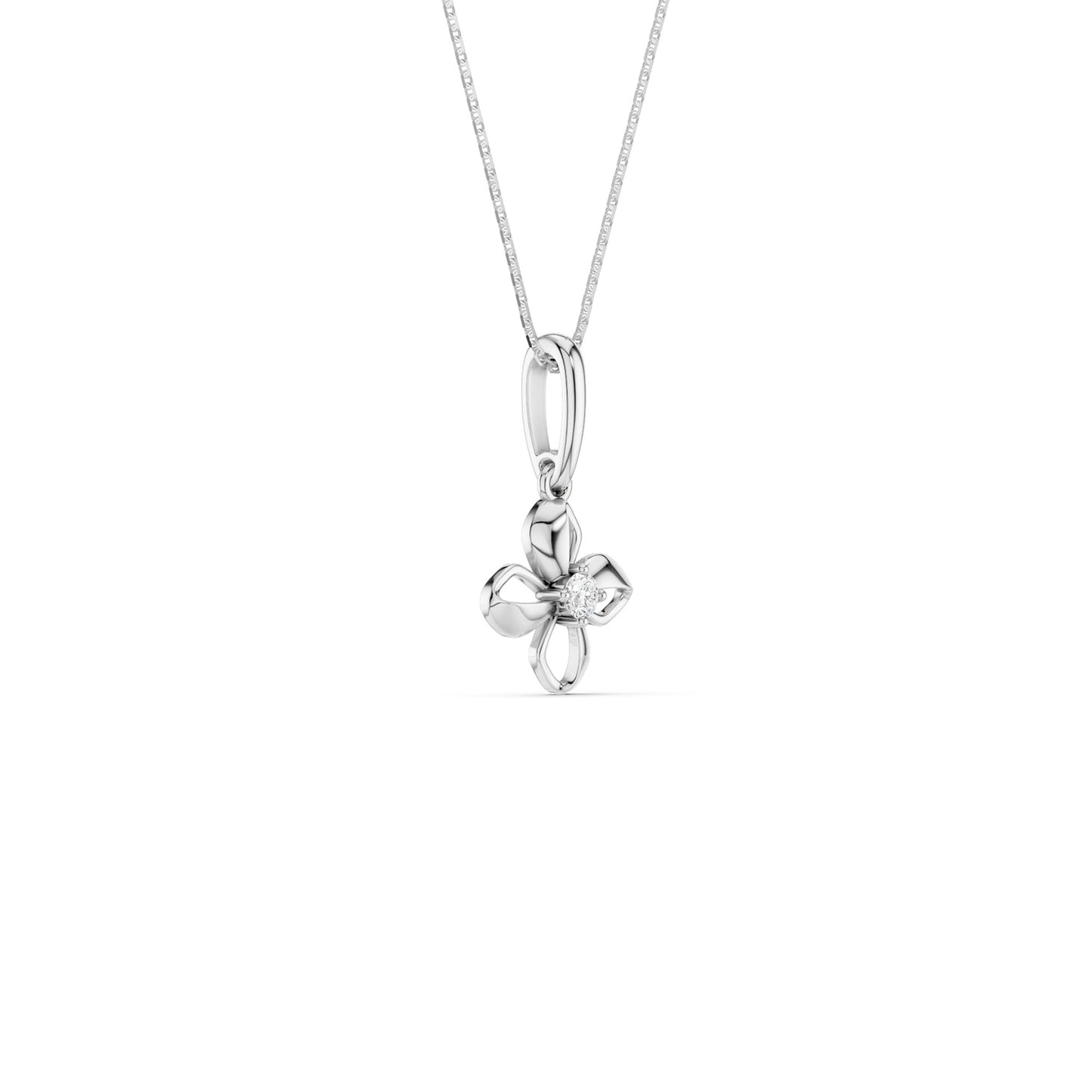 Sculpted 4-Petal Pendant