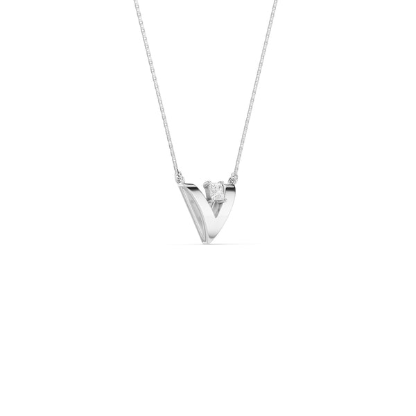 V-Shaped Round-Cut Necklace