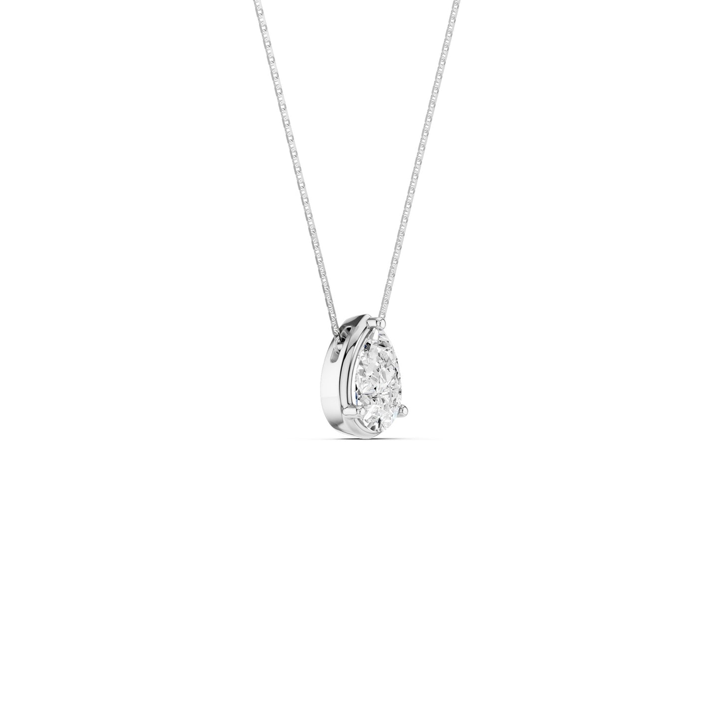 Floating Pear-Cut Necklace