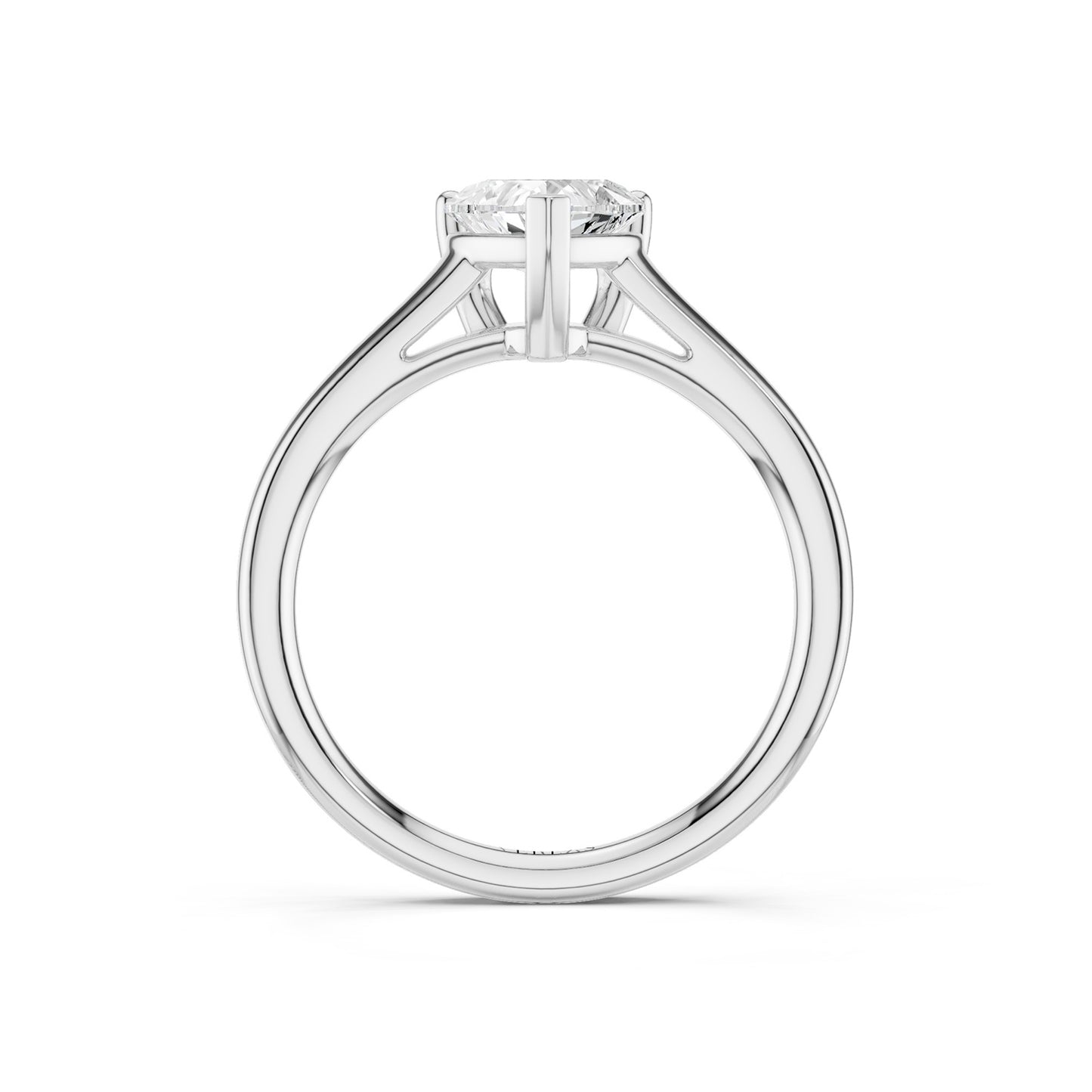 Heart Solitaire Ring Medium