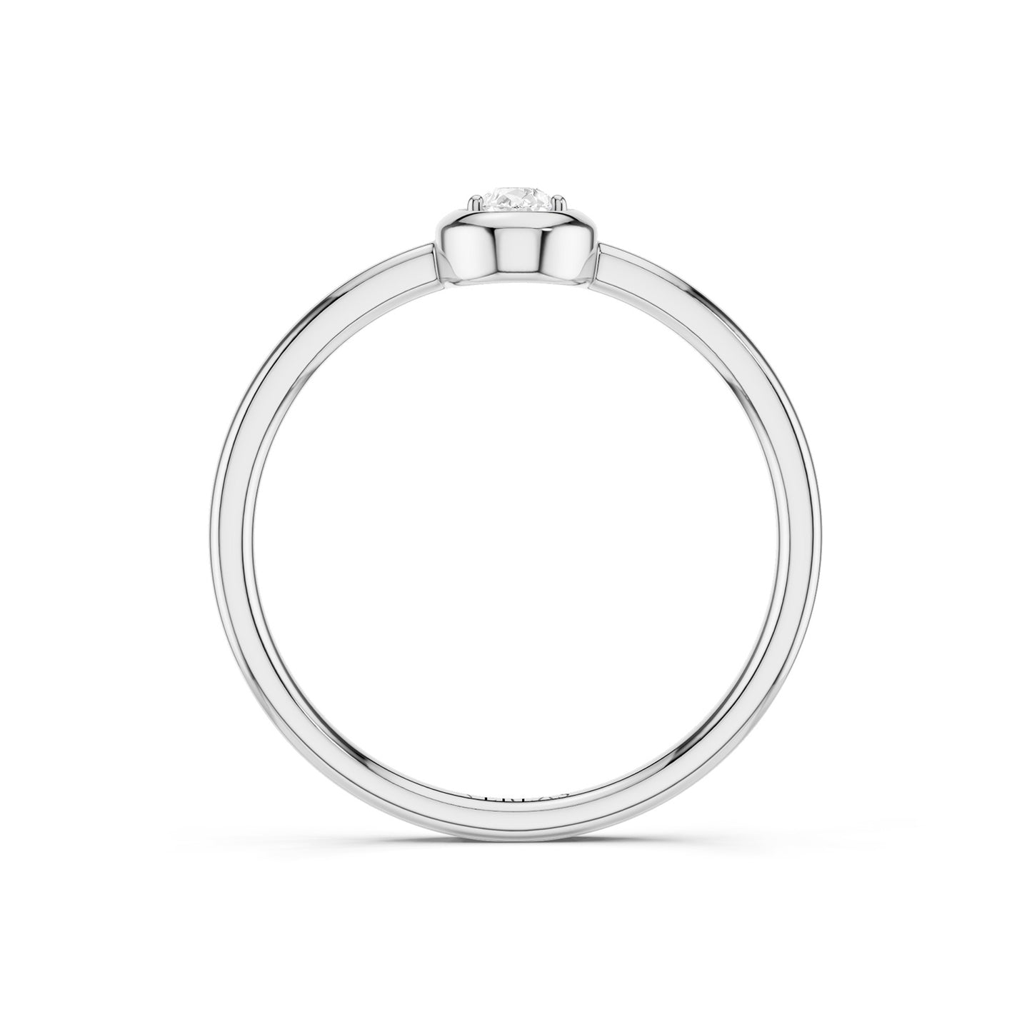 Dewdrop Solitaire Bezel Frame Ring