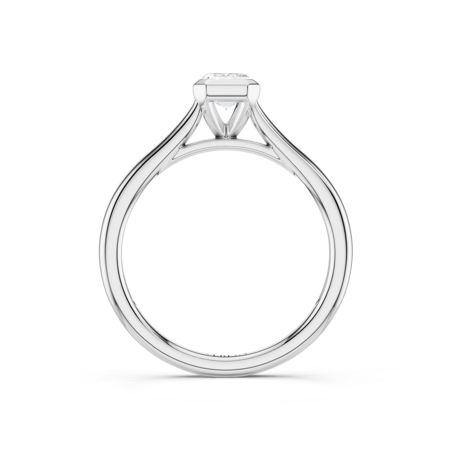 Emerald-Cut Bezel Solitaire Ring