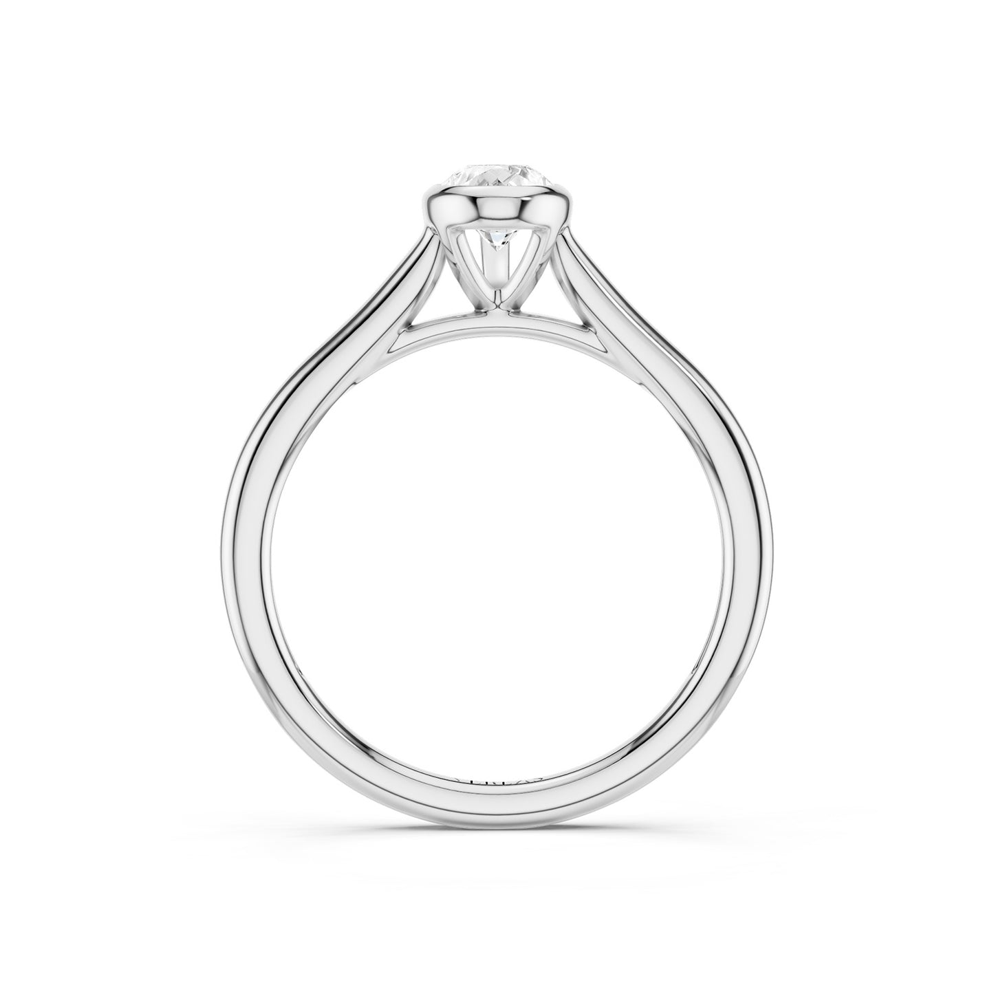 Pear-Cut Bezel Solitaire Ring