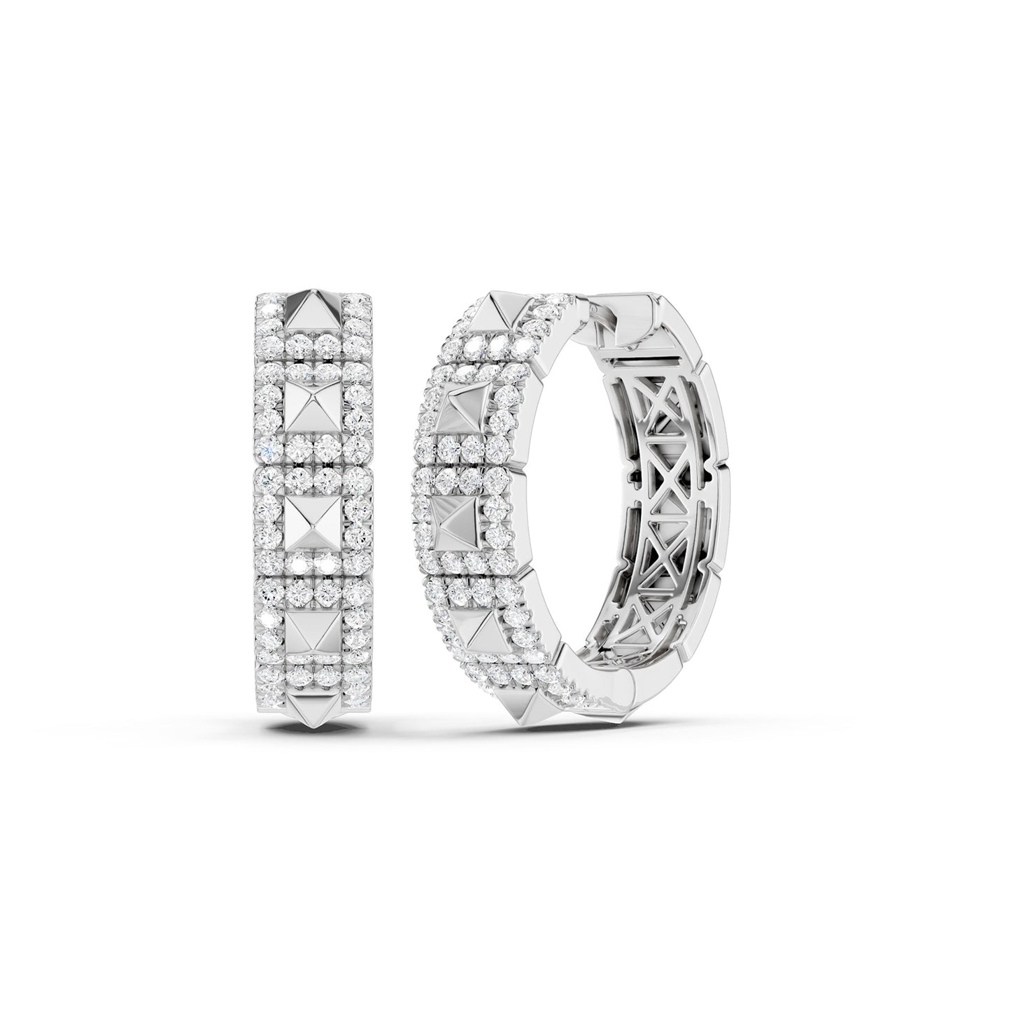 Zenyth Pyramid Luxe Diamond Huggies