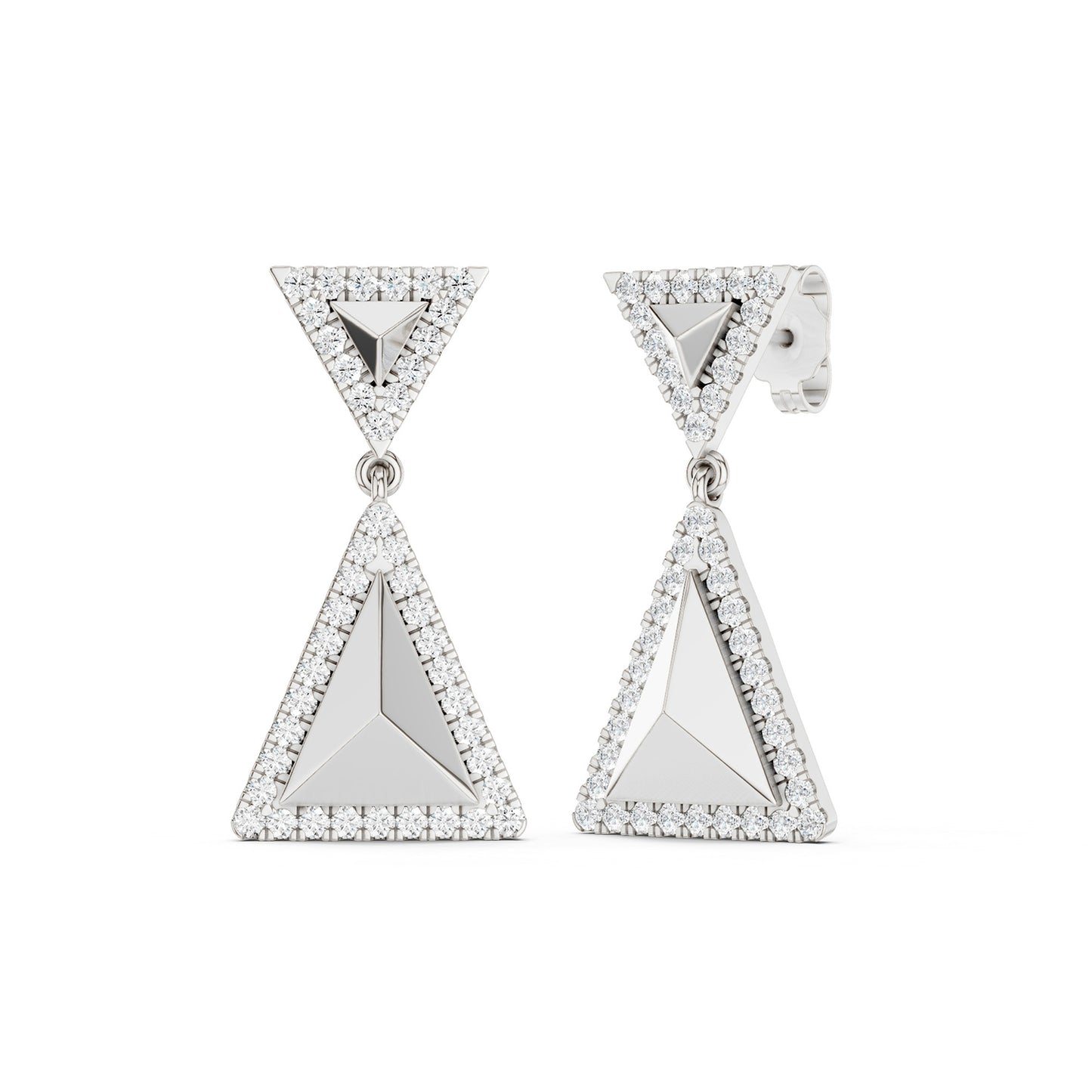Zenyth Pyramid Luxe Contour Diamond Earrings