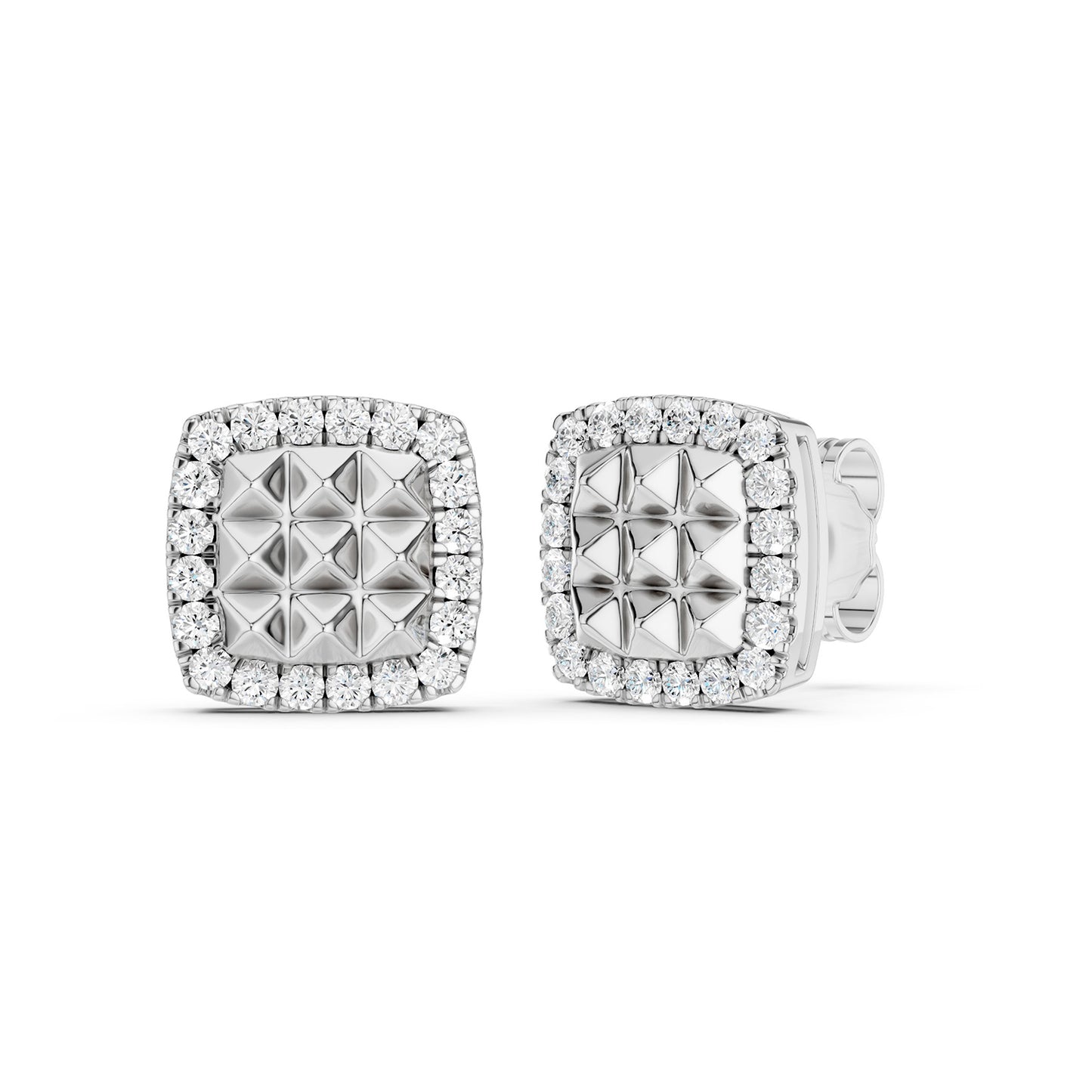 Zenyth Pyramid Radiant Diamond Studs
