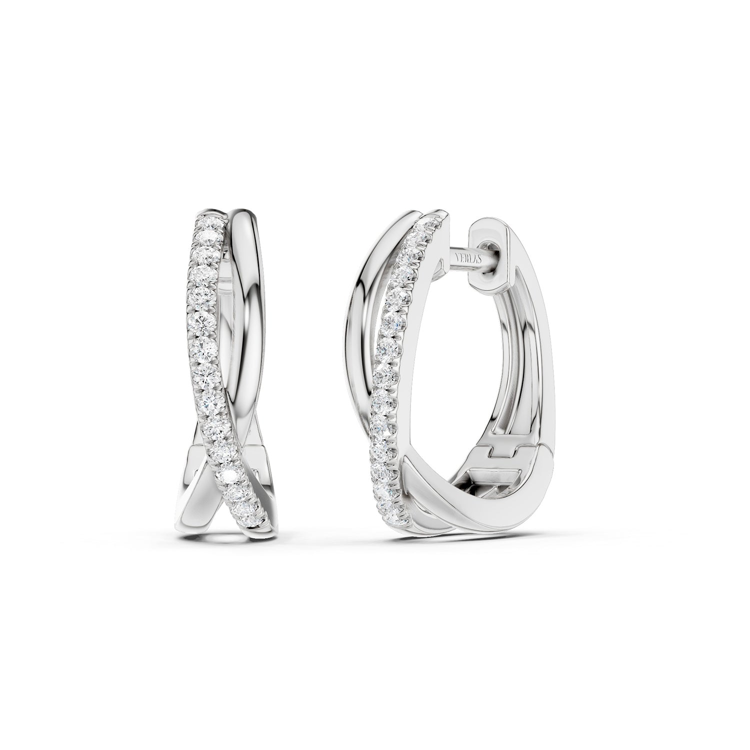 Twisted Radiant Huggie Hoops