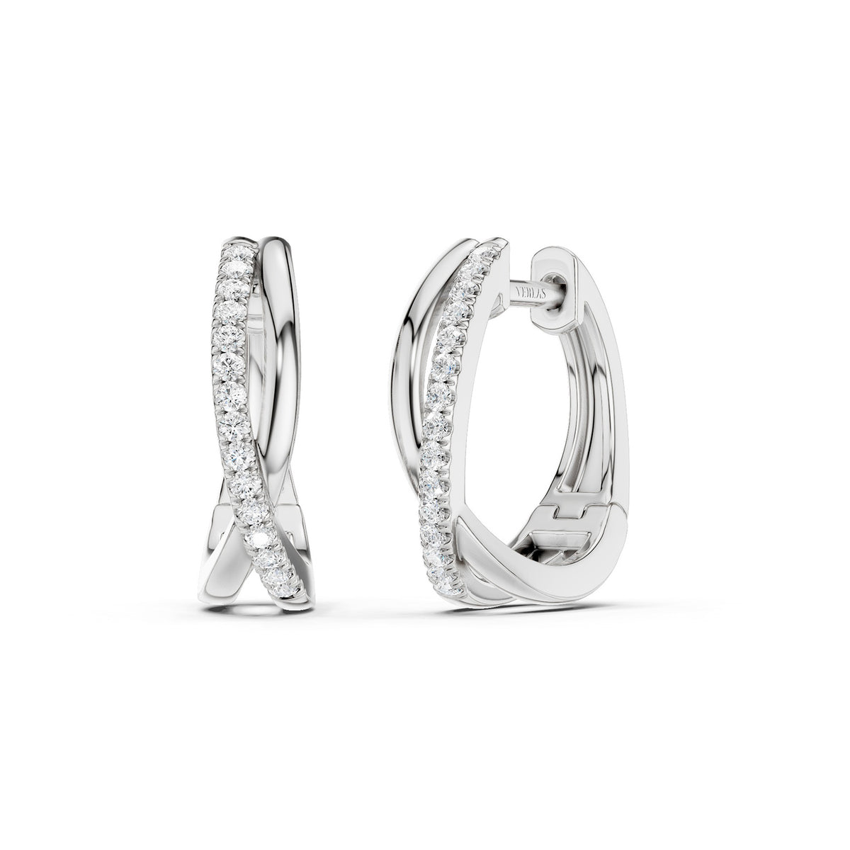 Twisted Radiant Huggie Hoops