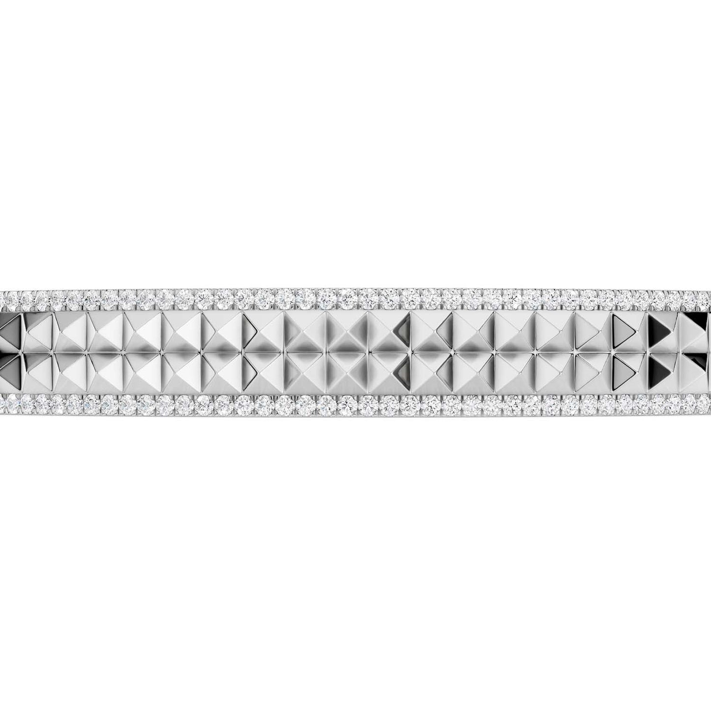 Zenyth Two-Tier Pyramid Cuff Bracelet