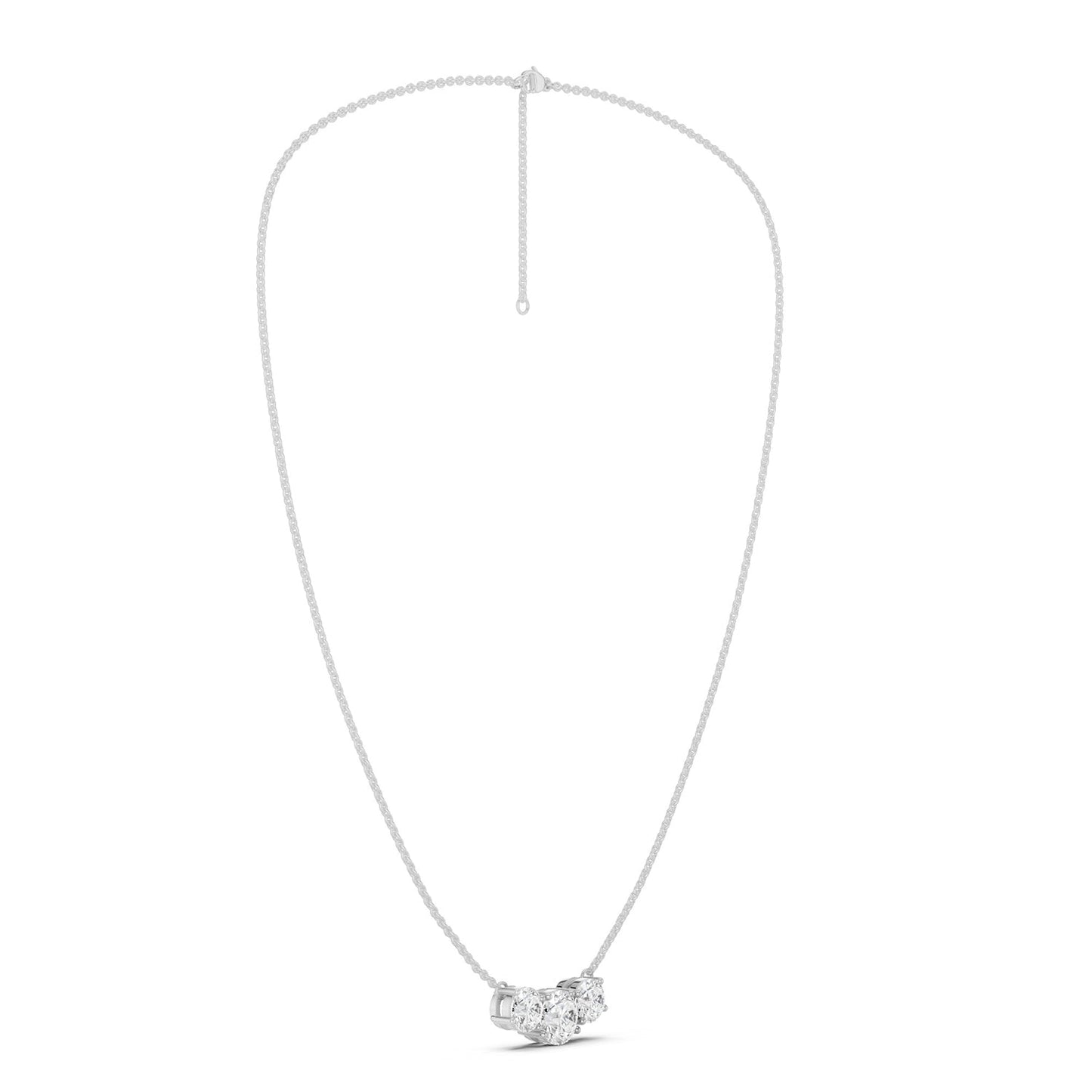 3-Stone Petite Pendant Necklace