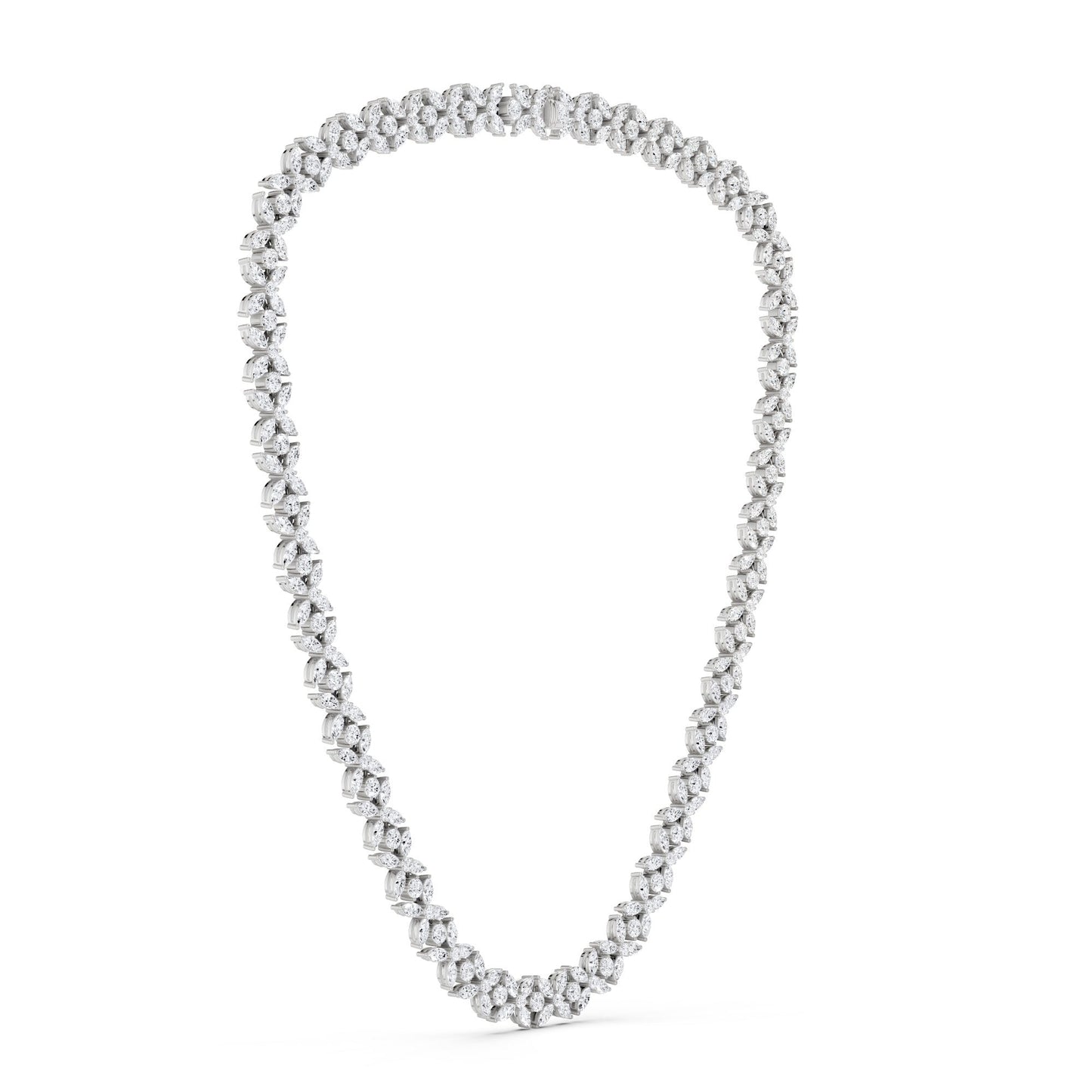 Alyssa Marquise Bouquet Tennis Necklace