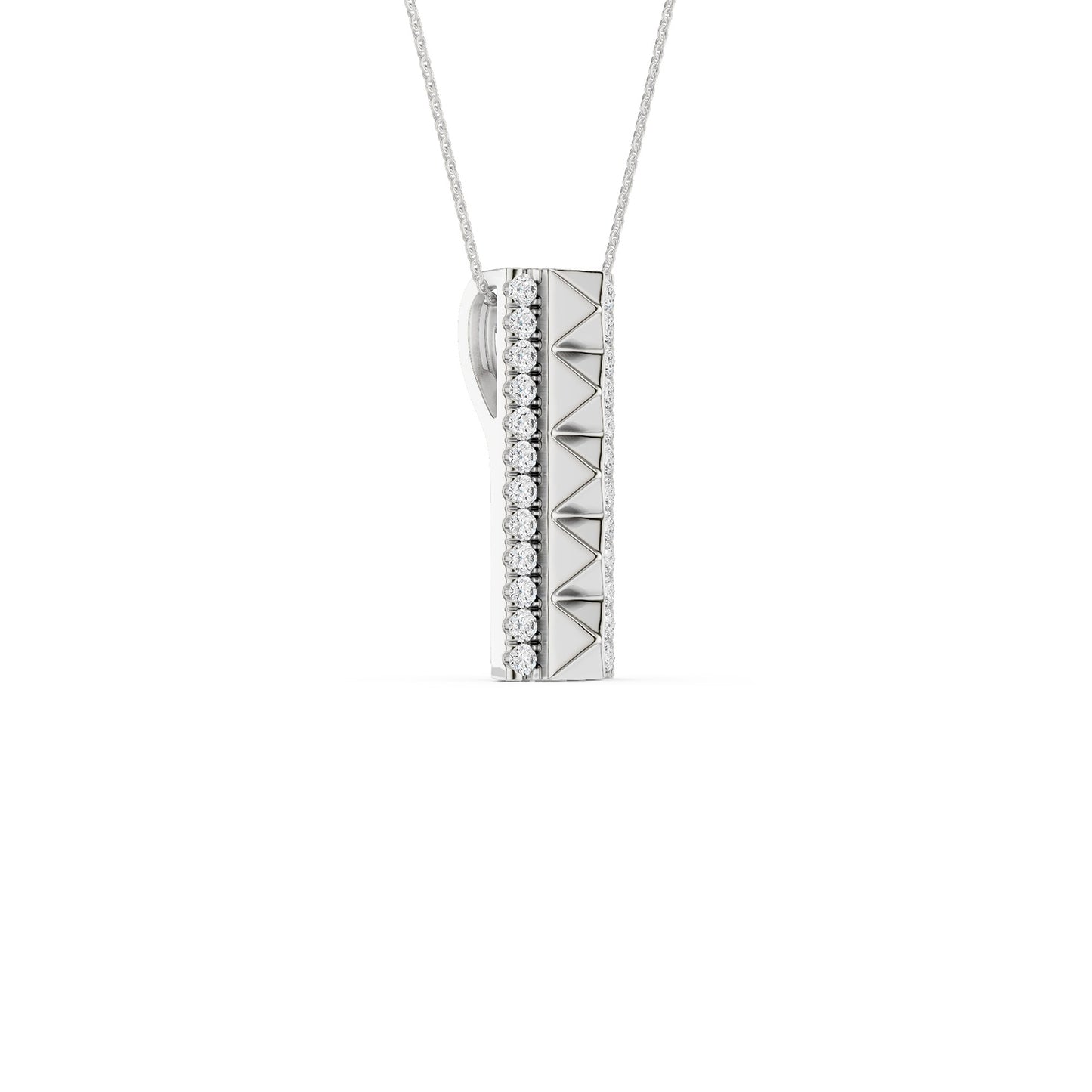 Cascading Pyramid Pendant Necklace