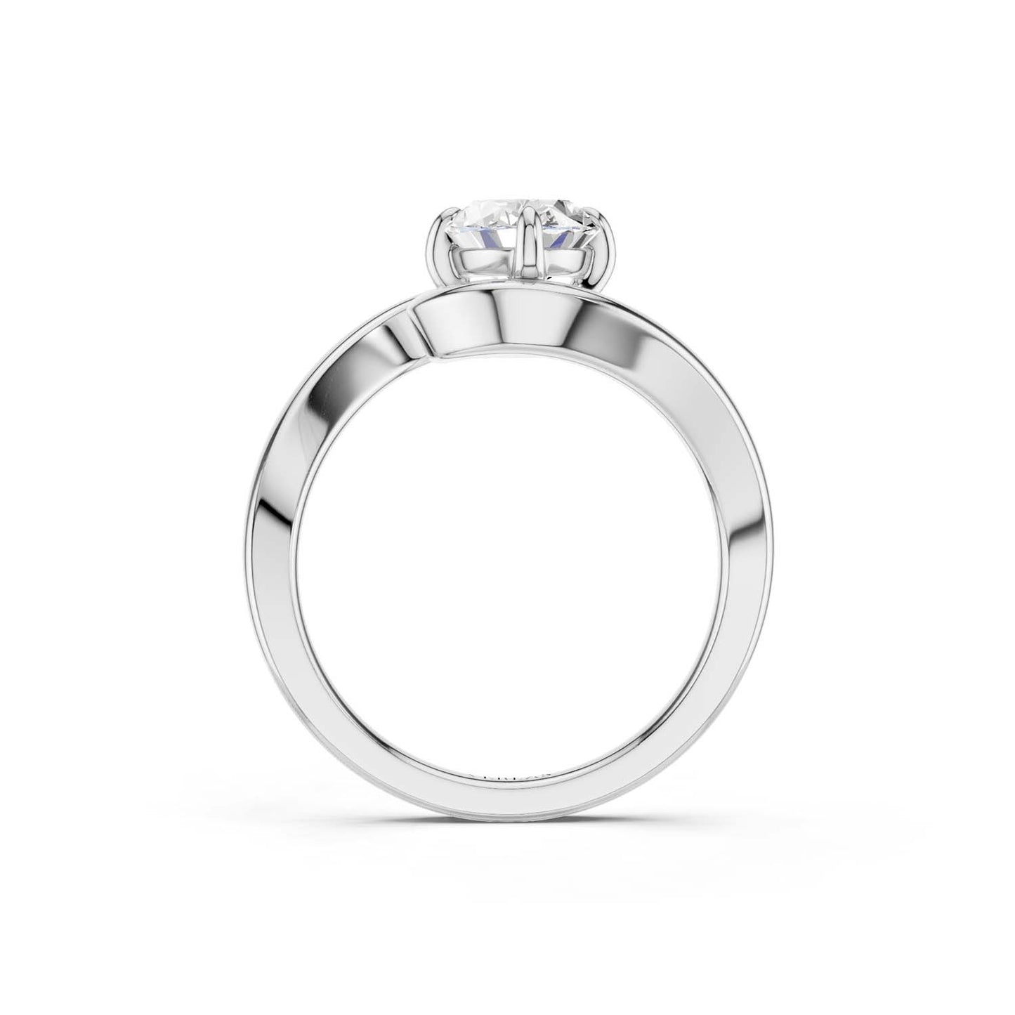 Curved Shank Oval-Cut Ring