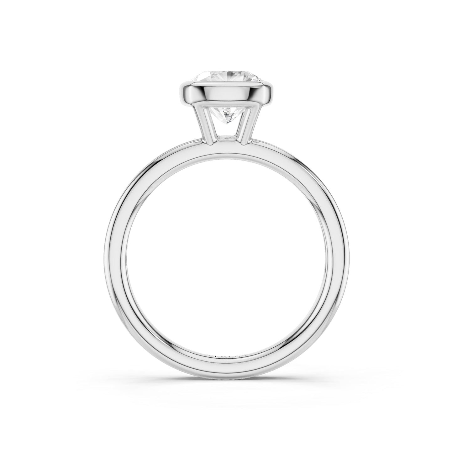 Coupled Cushion Bezel Solitaire Ring