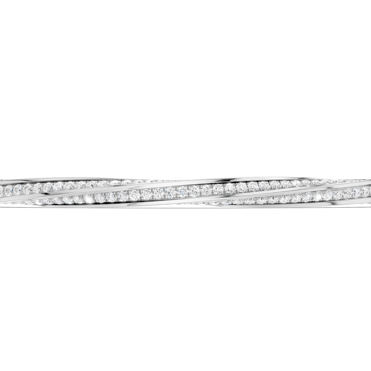 Statement Swirl Diamond Bangle