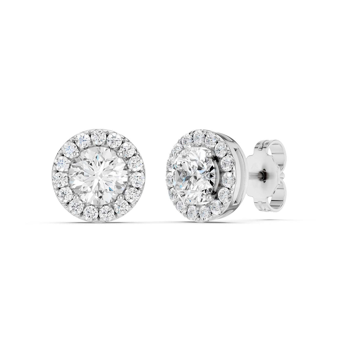 Luxe Round-Cut Halo Studs