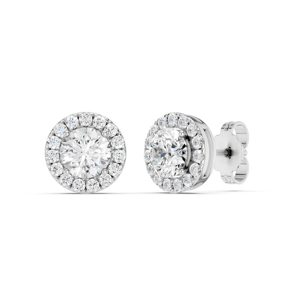 Luxe Round-Cut Halo Studs