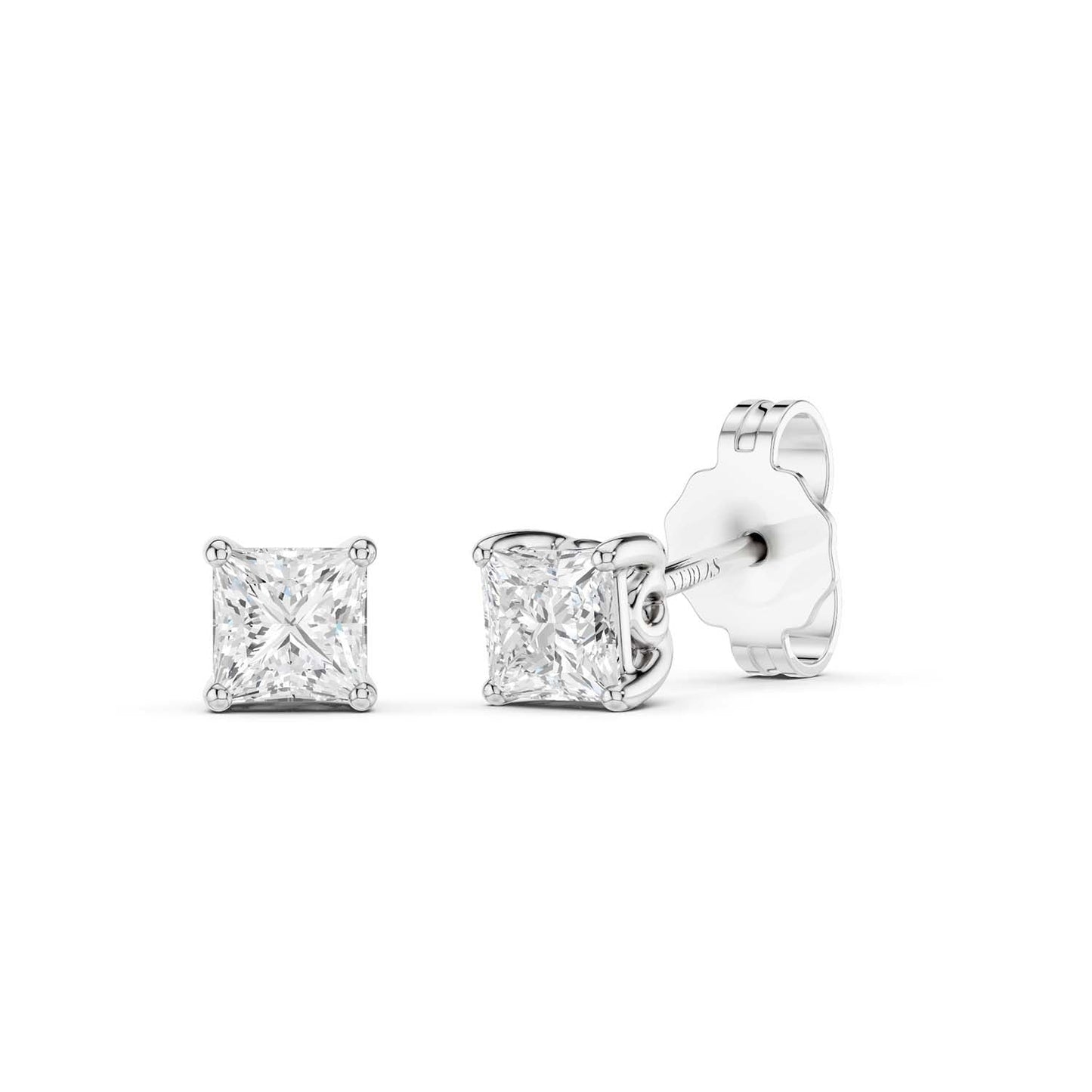 Princess-Cut Blossom Studs